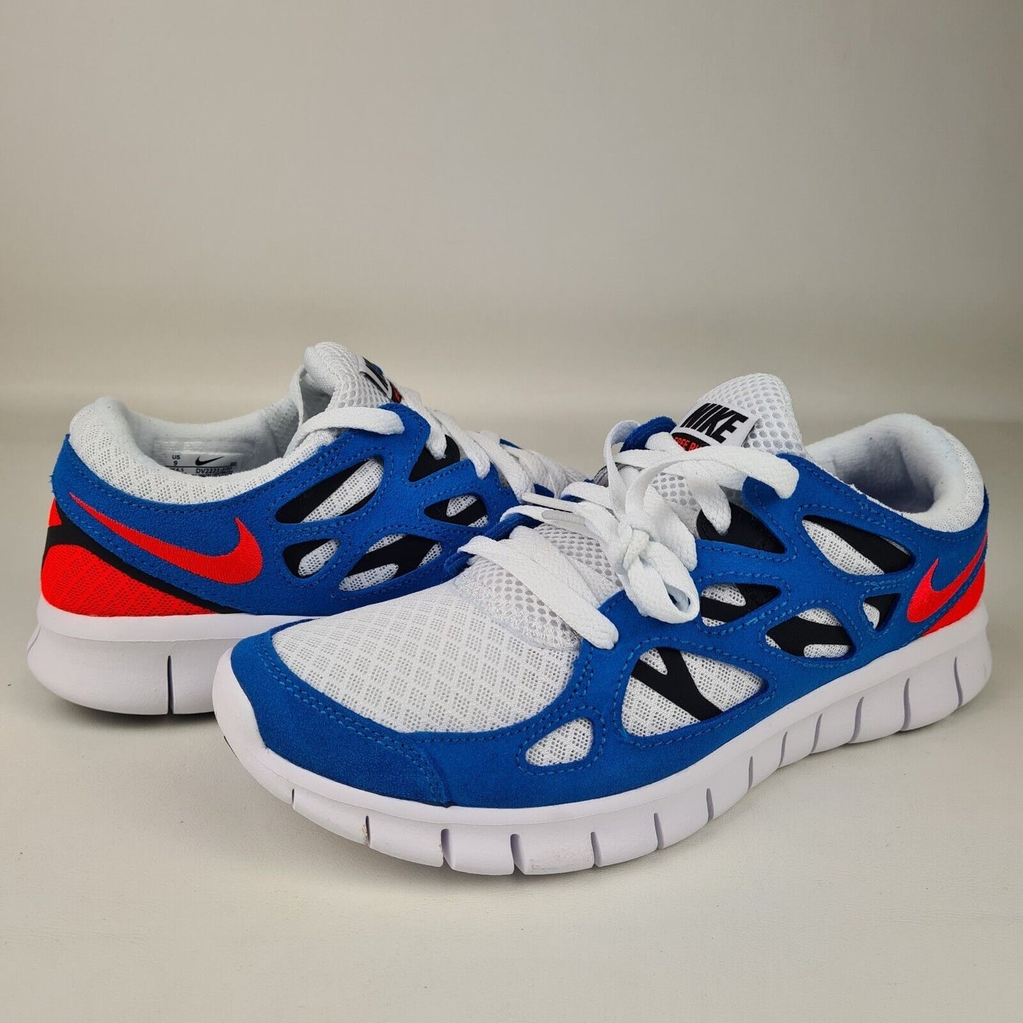 Nike Free Run 2 Women Sneakers White Bright Crimson DV2221 100 Size 7.5