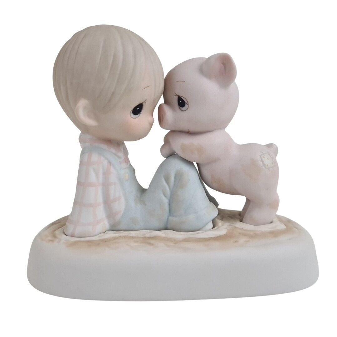 Precious Moments E-9259 We're In It Together Pig Porcelain Figurine Retired