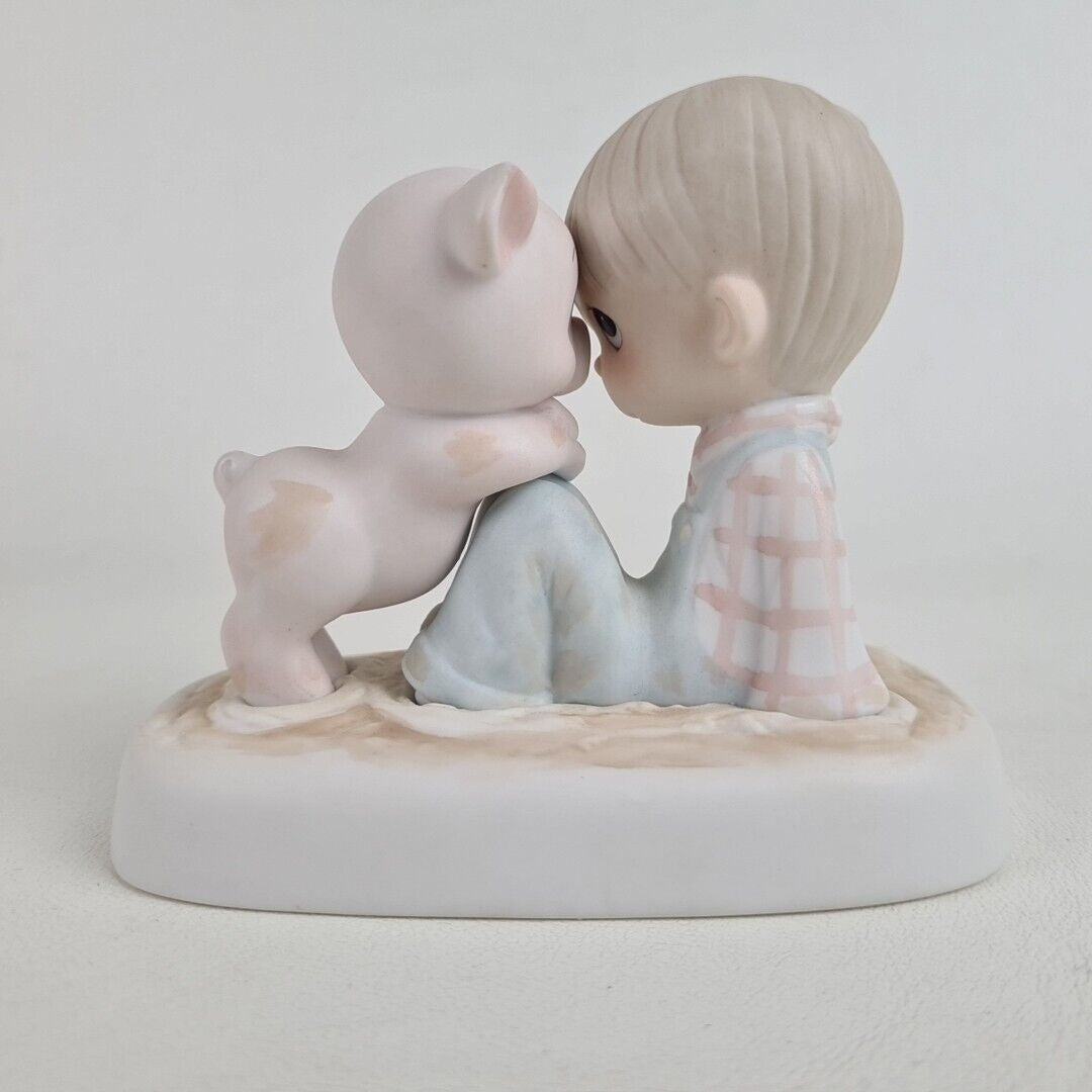 Precious Moments E-9259 We're In It Together Pig Porcelain Figurine Retired