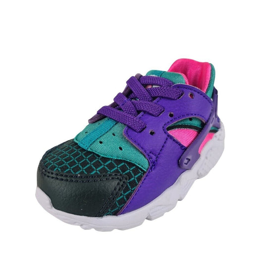 Nike Huarache Run Now Toddlers BQ7098 300 Running Purple Black Sneakers Size 7 C