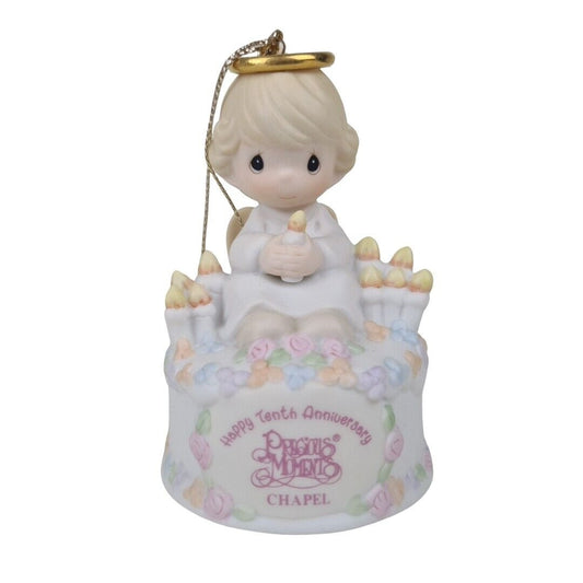 Precious Moments 588040 Chapel Exclusive Happy 10th Anniversary Ornament Rare