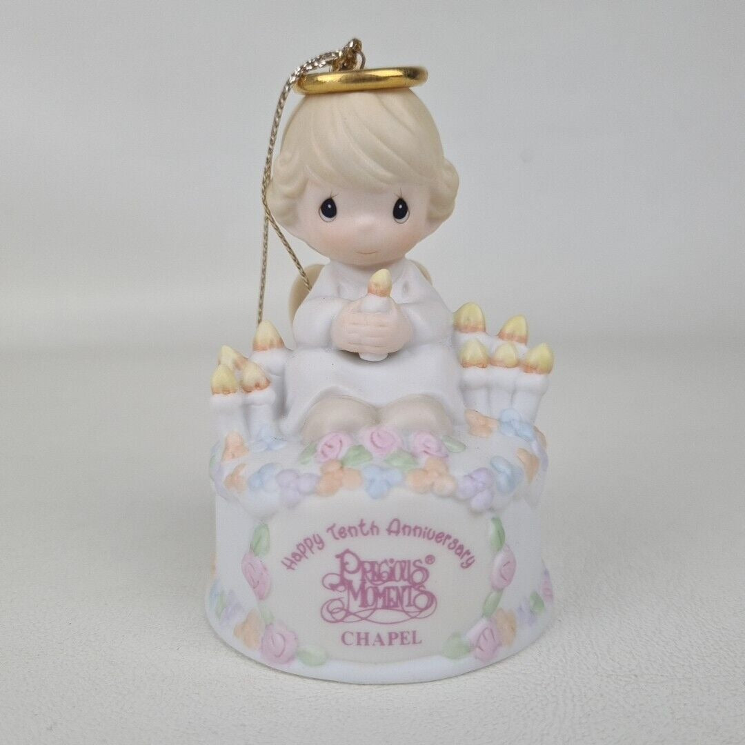 Precious Moments 588040 Chapel Exclusive Happy 10th Anniversary Ornament Rare