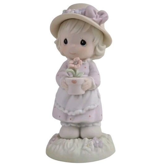 Enesco Precious Moments 604208 "A Poppy For You" Porcelain Figurine Vintage