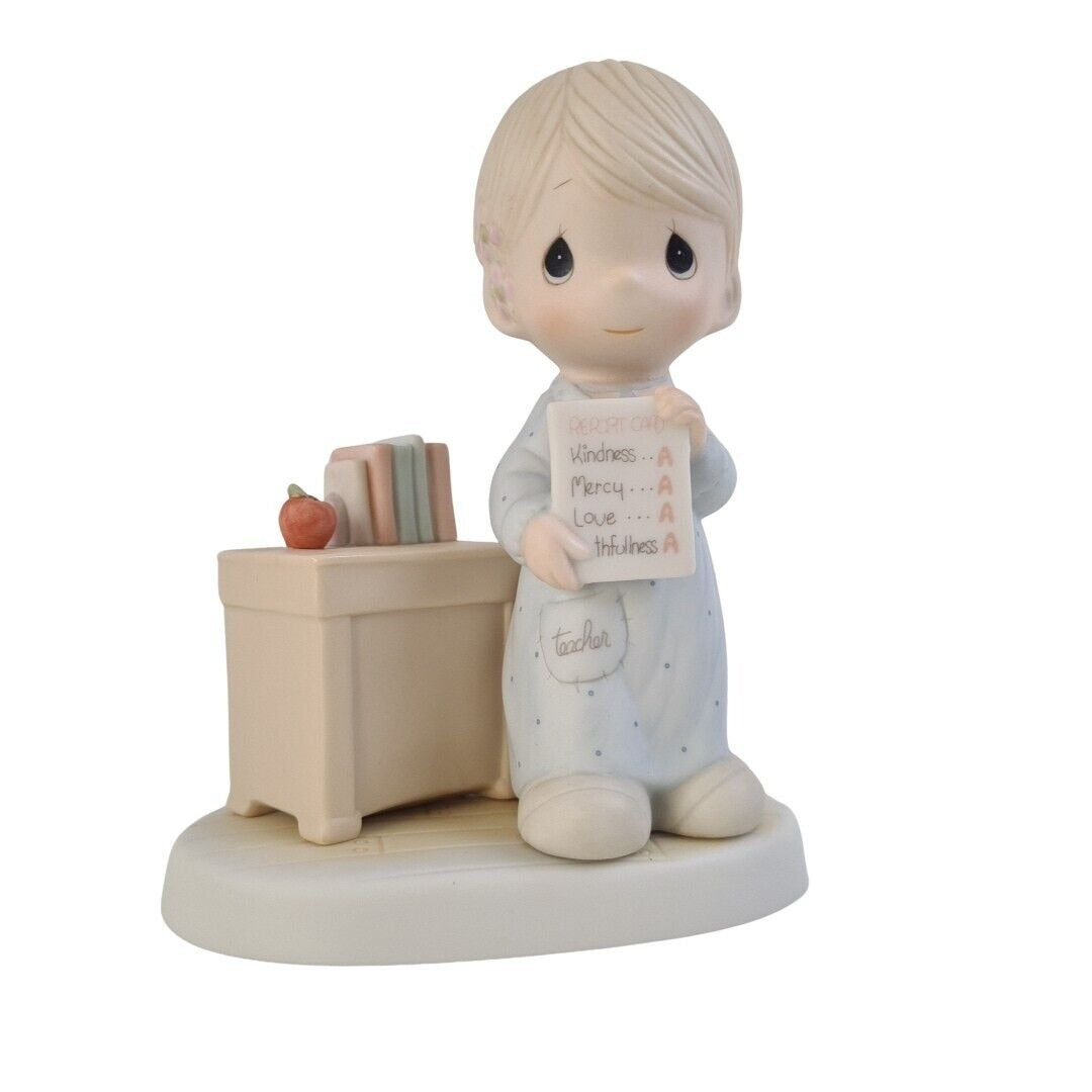 Precious Moments 12300 LOVE NEVER FAILS Last Forever Porcelain Figurine Vntg