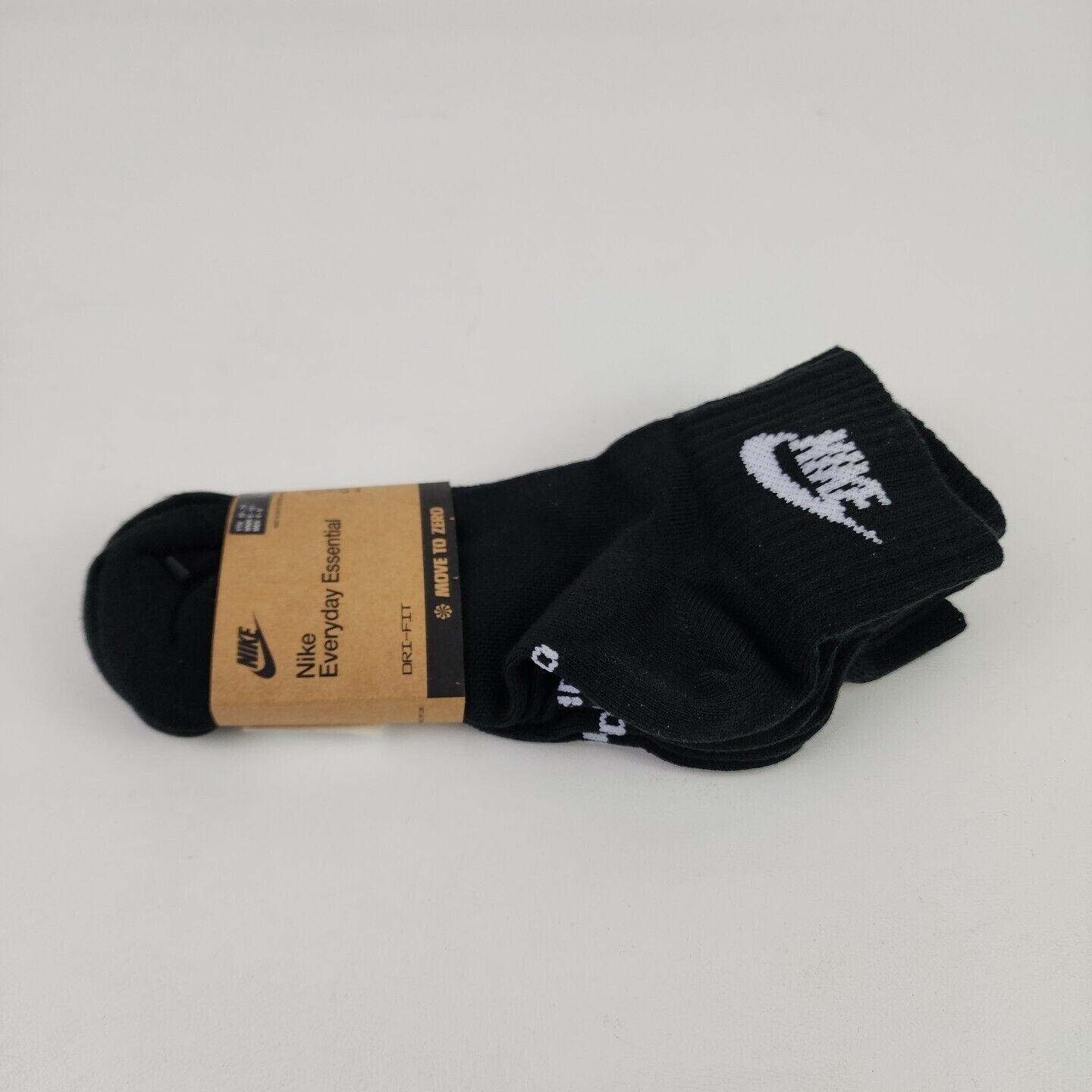 Nike Everyday Essential Ankle Unisex Socks 3 Pack DX5074 010 Black Size M