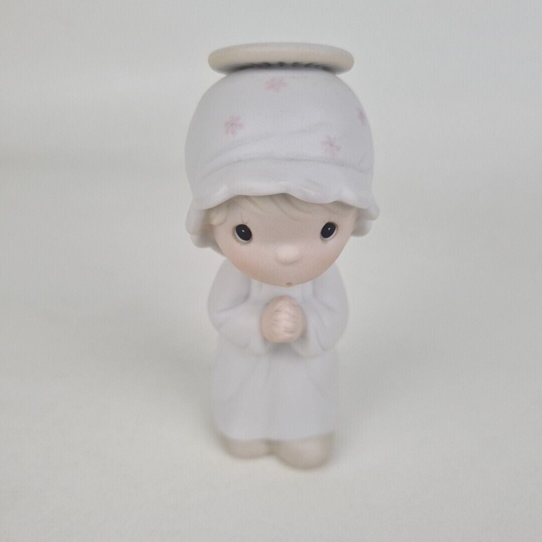 Precious Moments E-2366 The First Noel Girl Angel 1982 Porcelain Figurine