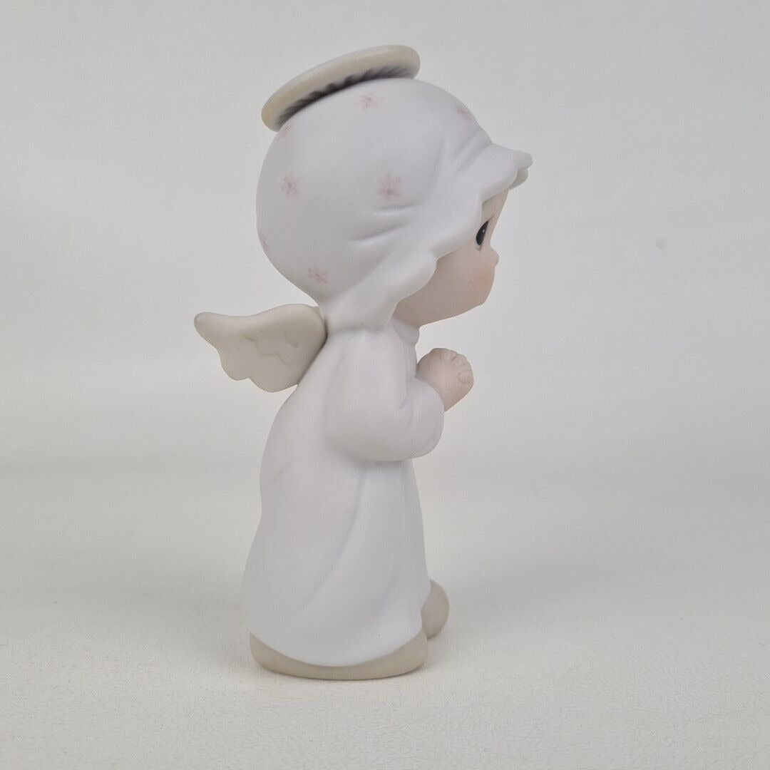 Precious Moments E-2366 The First Noel Girl Angel 1982 Porcelain Figurine