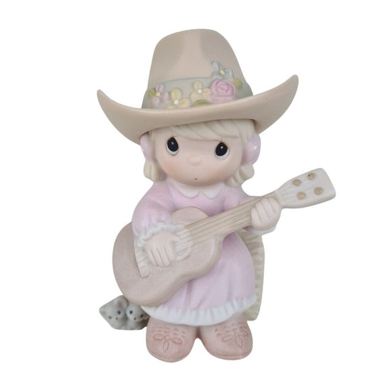 Precious Moments 163864 Hallelujah Hoedown Cowgirl Playing Guitar Figurine