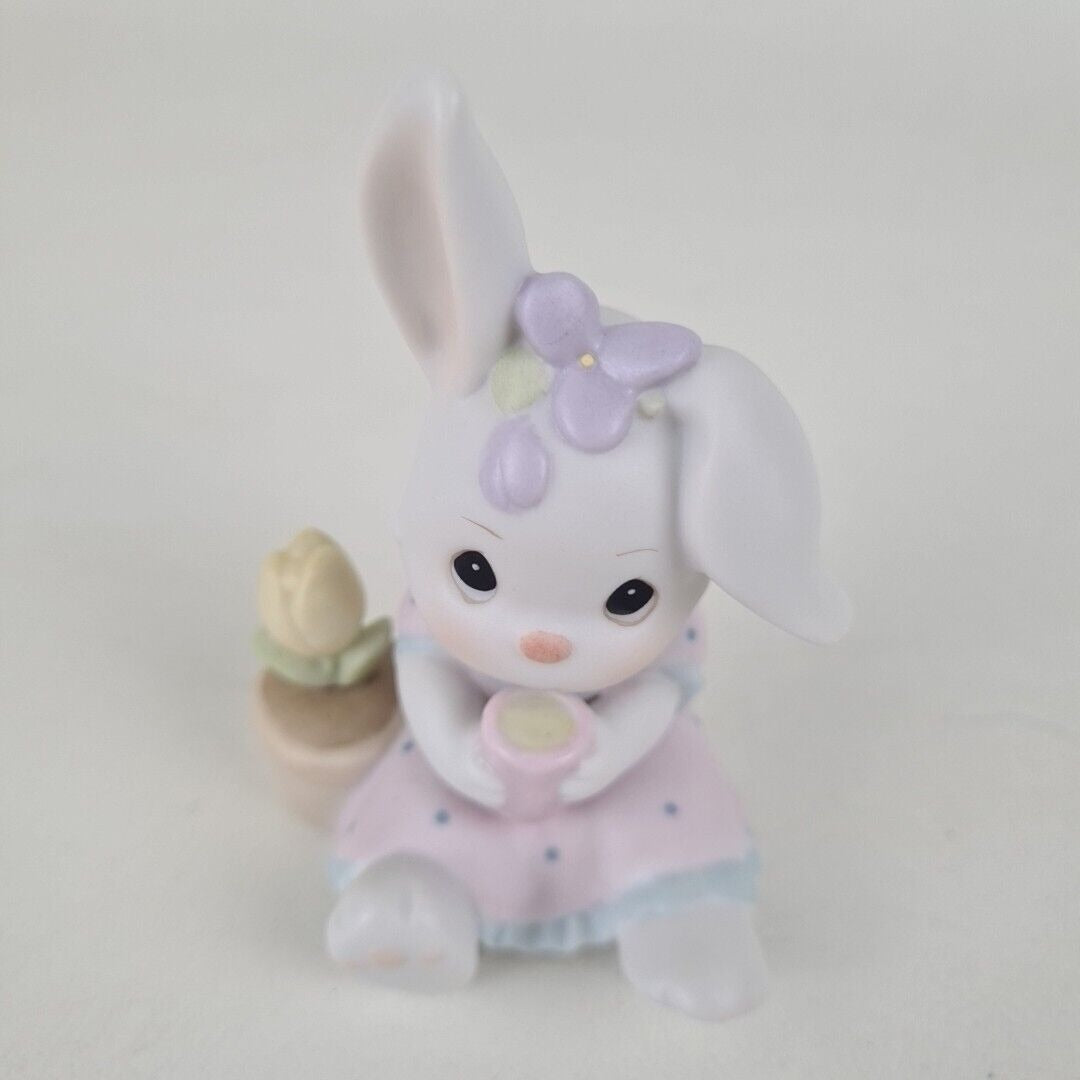 Precious Moments BC971 Here's to the Birthday Club Bunny Porcelain Figurine