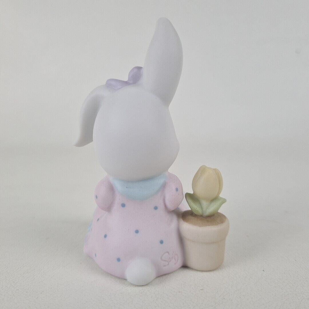 Precious Moments BC971 Here's to the Birthday Club Bunny Porcelain Figurine