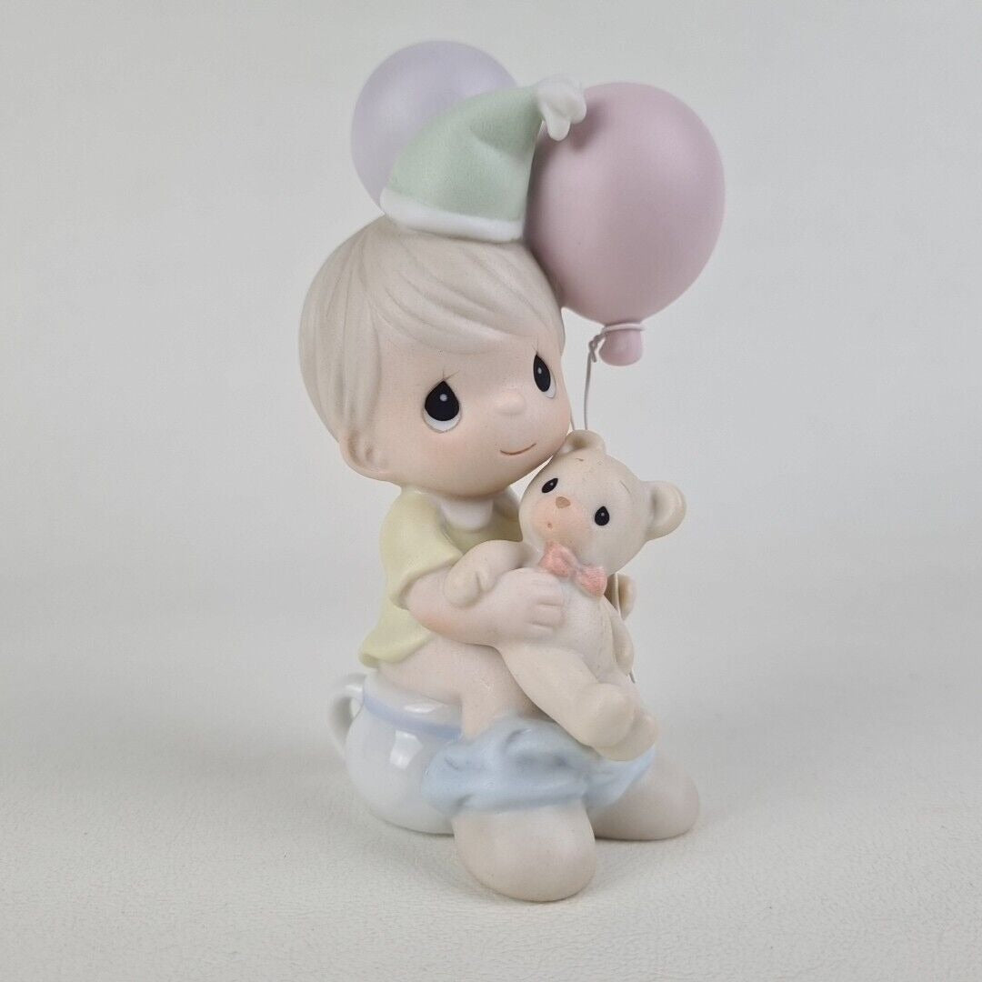 Precious Moments 531022 Potty Time Happy Birthday Boy Teddy Porcelain Figure