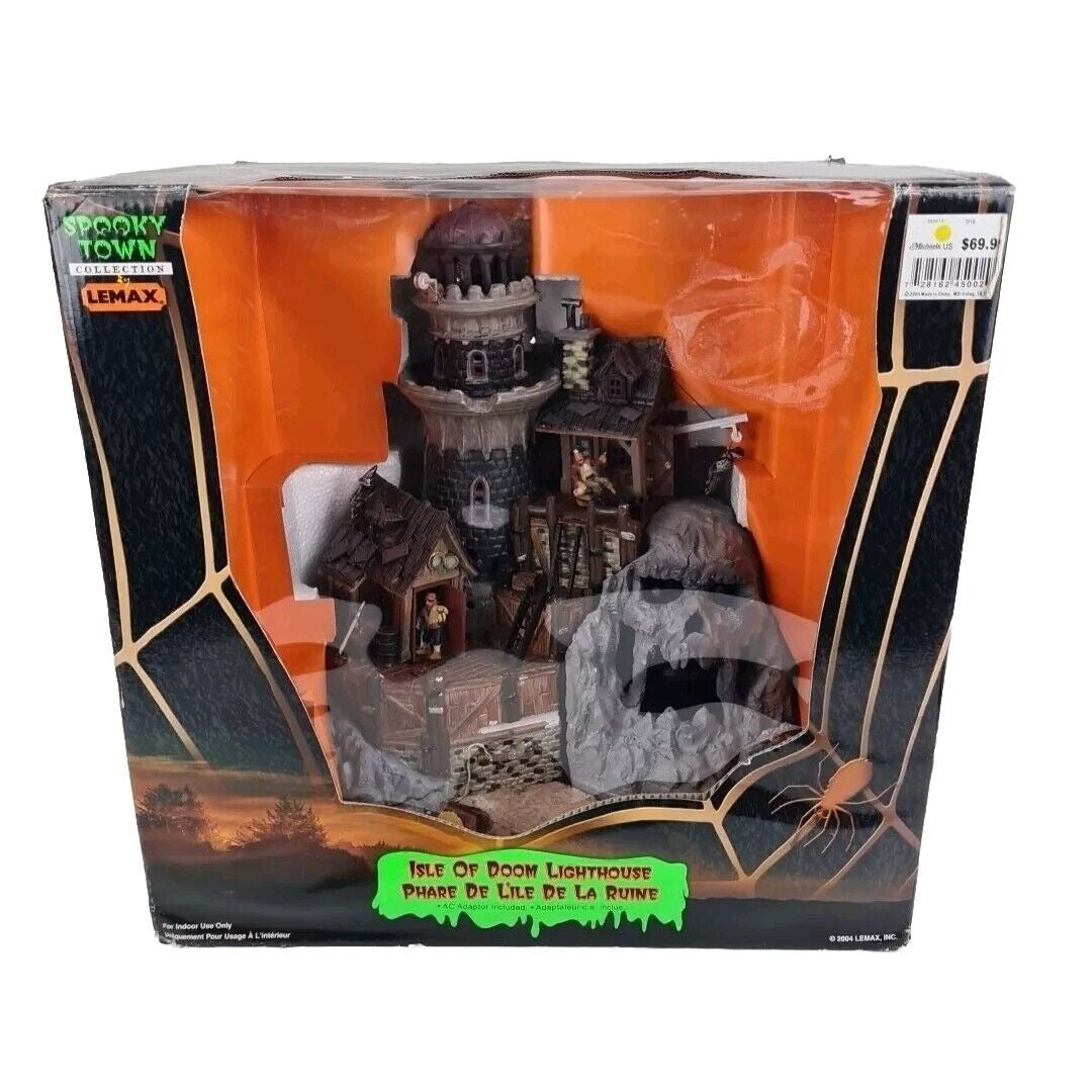 Lemax Pumpkin Hollow Spooky Town Halloween Isle Of Doom Lighthouse 45002 Parts