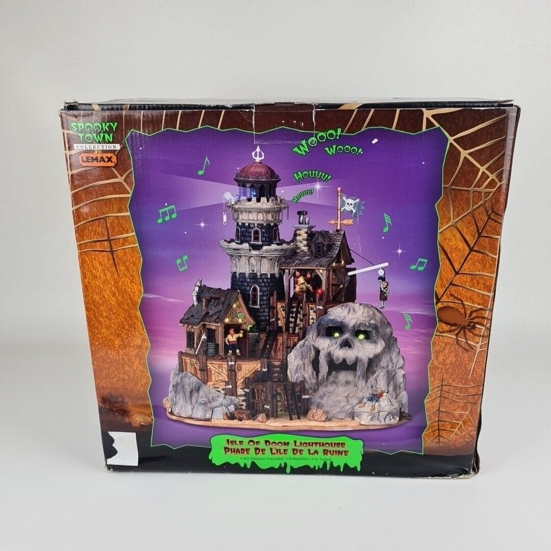 Lemax Pumpkin Hollow Spooky Town Halloween Isle Of Doom Lighthouse 45002 Parts