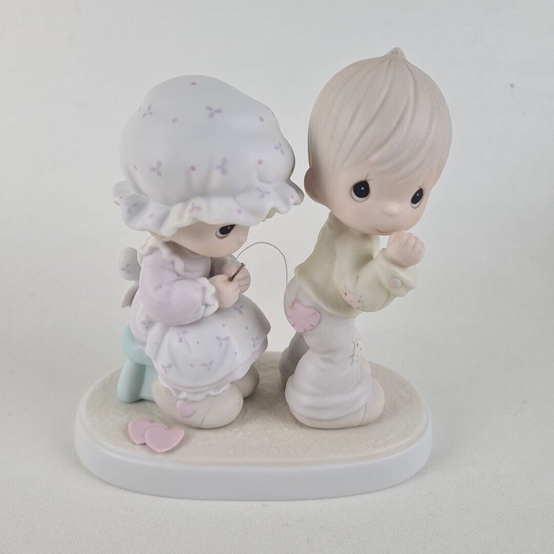 Precious Moments "Sew In Love" 106844 Vintage Porcelain Christmas Figurine