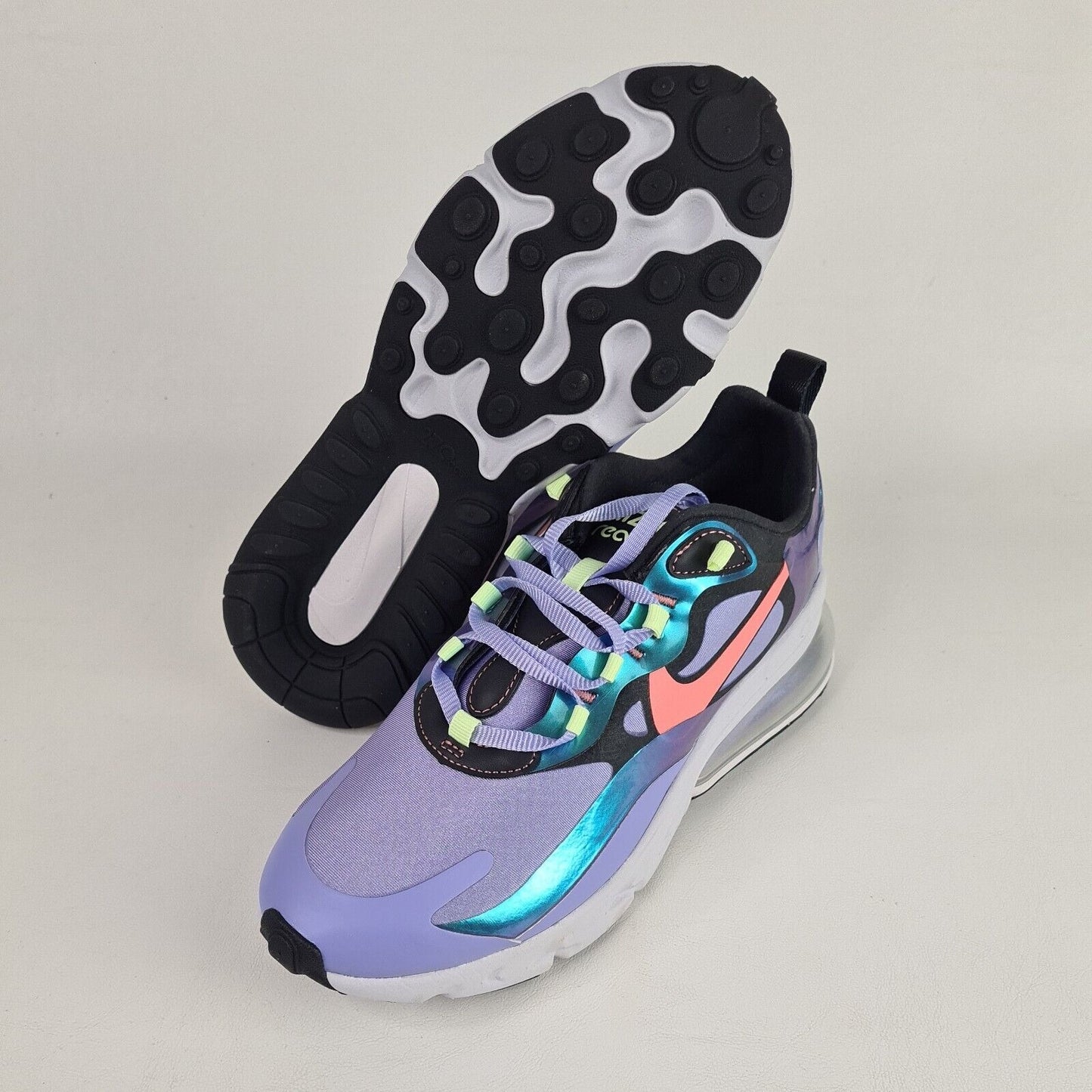 Nike Air Max 270 React Purple Gry CU4818 001 Running Women Shoes SZ 6.5