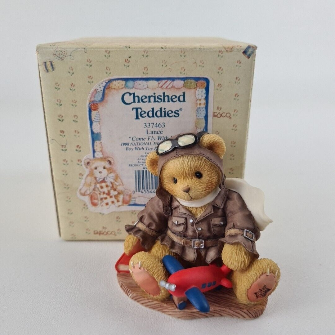 Cherished Teddies 337463 Lance Come Fly With Me 1998 National Event Figurine