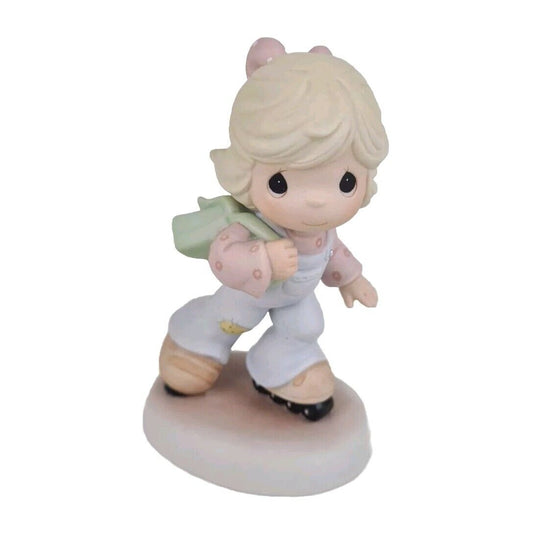 Enesco Precious Moments 879002 "Roll Away, Roll Away" Figurine Vintage