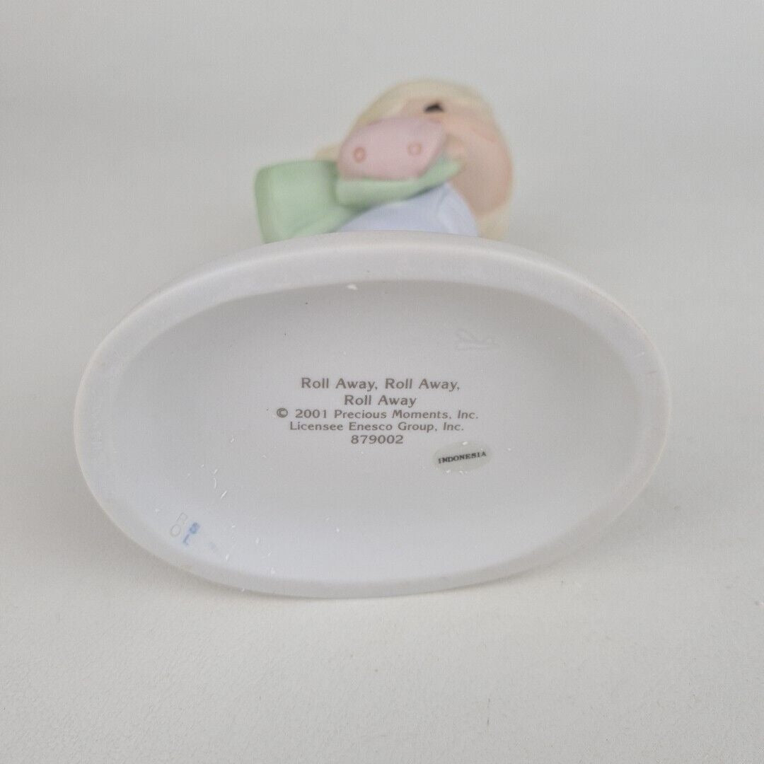 Enesco Precious Moments 879002 "Roll Away, Roll Away" Figurine Vintage