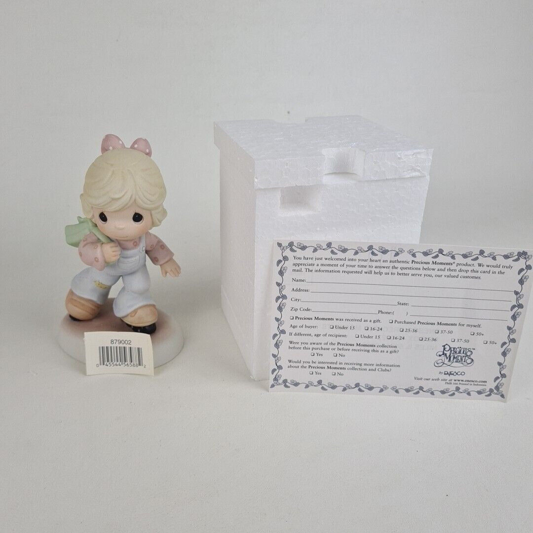 Enesco Precious Moments 879002 "Roll Away, Roll Away" Figurine Vintage