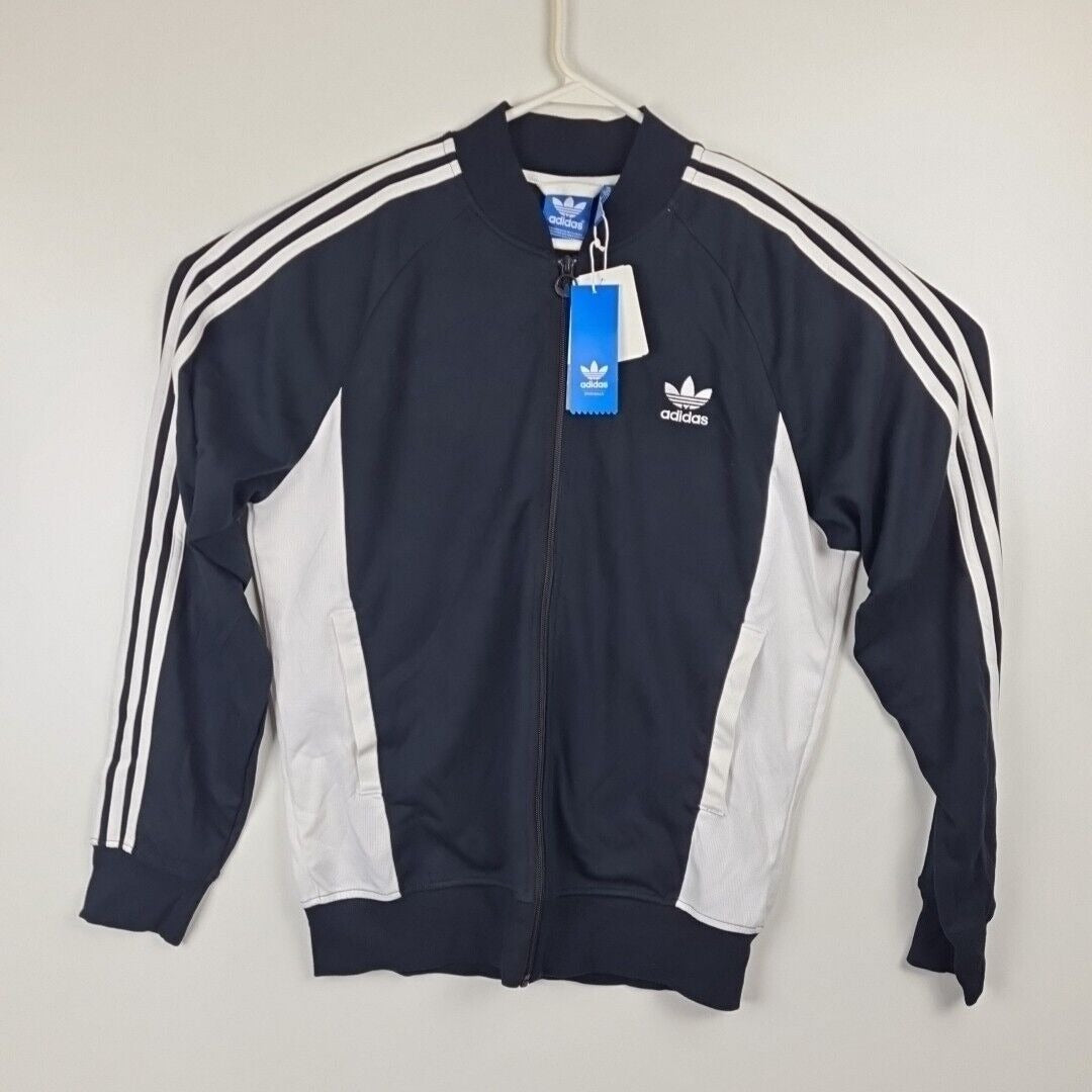 Adidas Z37273 Originals Trefoil Court Superstar Track Jacket Black White SZ L