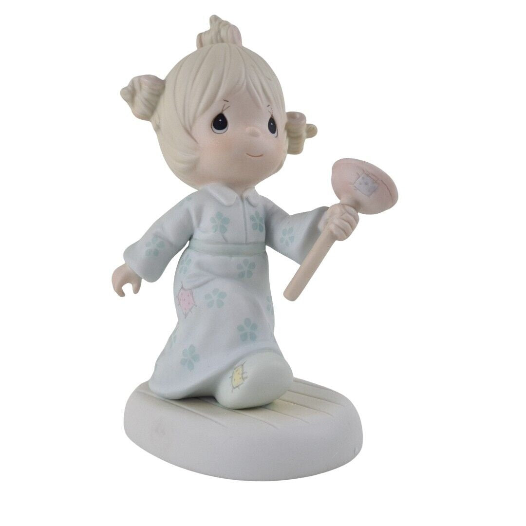 Precious Moments 111155 Faith Takes The Plunge Porcelain Girl Plumber Figure