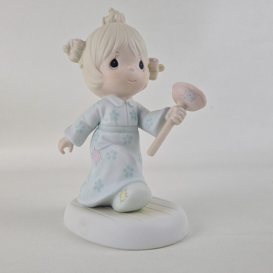 Precious Moments 111155 Faith Takes The Plunge Porcelain Girl Plumber Figure