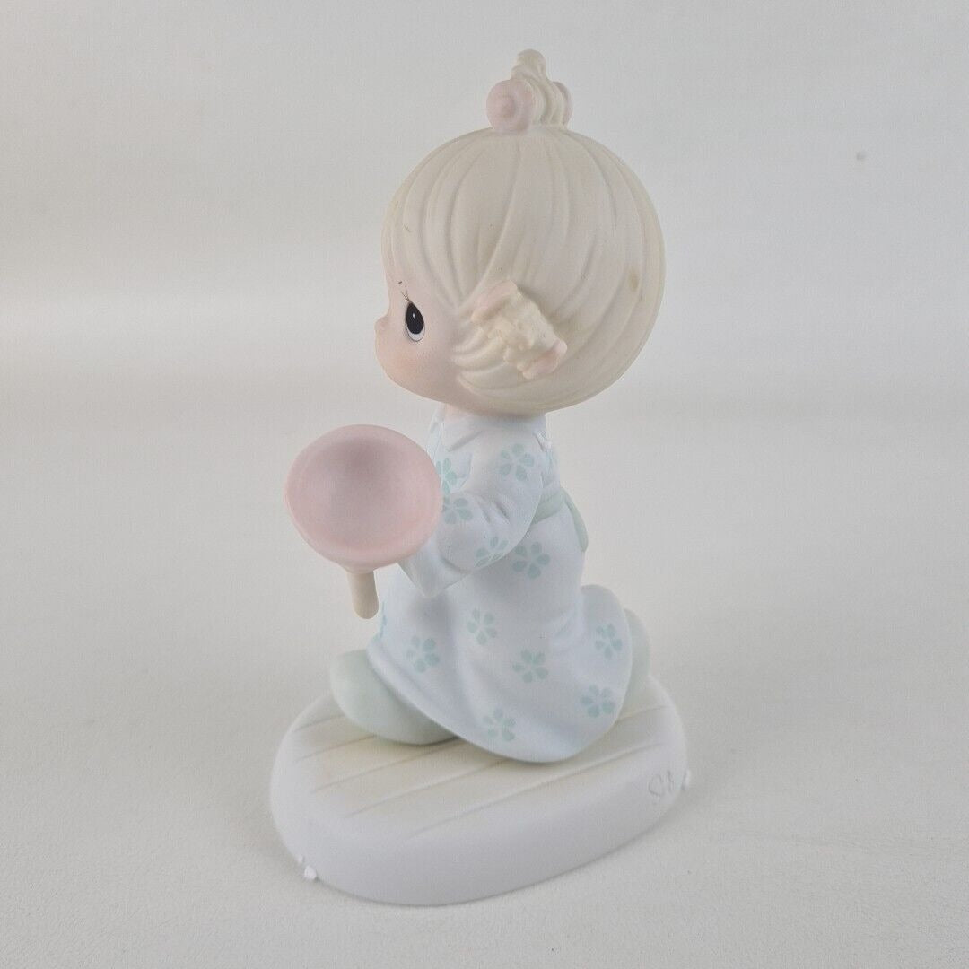 Precious Moments 111155 Faith Takes The Plunge Porcelain Girl Plumber Figure