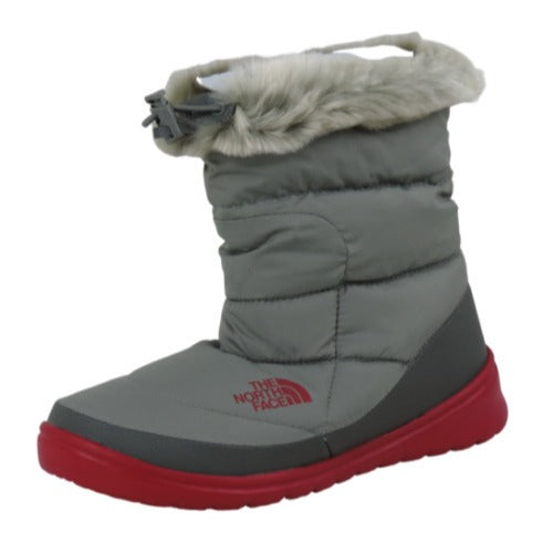 The North Face Nuptse Faux Fur IV Womens Bootie Grey Winter Waterproof Size 11