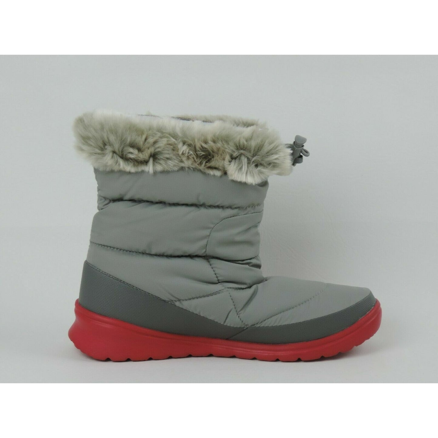 The North Face Nuptse Faux Fur IV Womens Bootie Grey Winter Waterproof Size 11