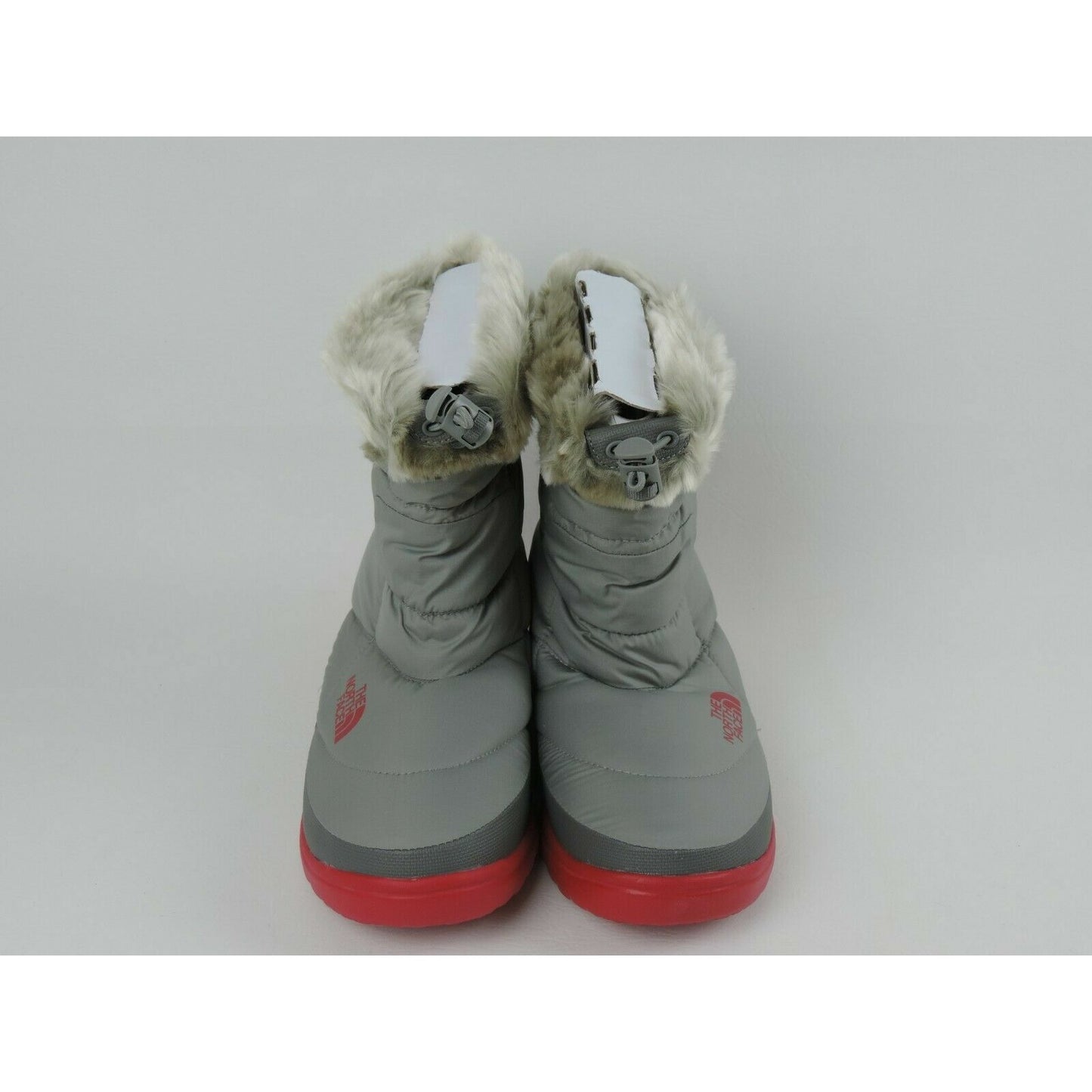 The North Face Nuptse Faux Fur IV Womens Bootie Grey Winter Waterproof Size 11