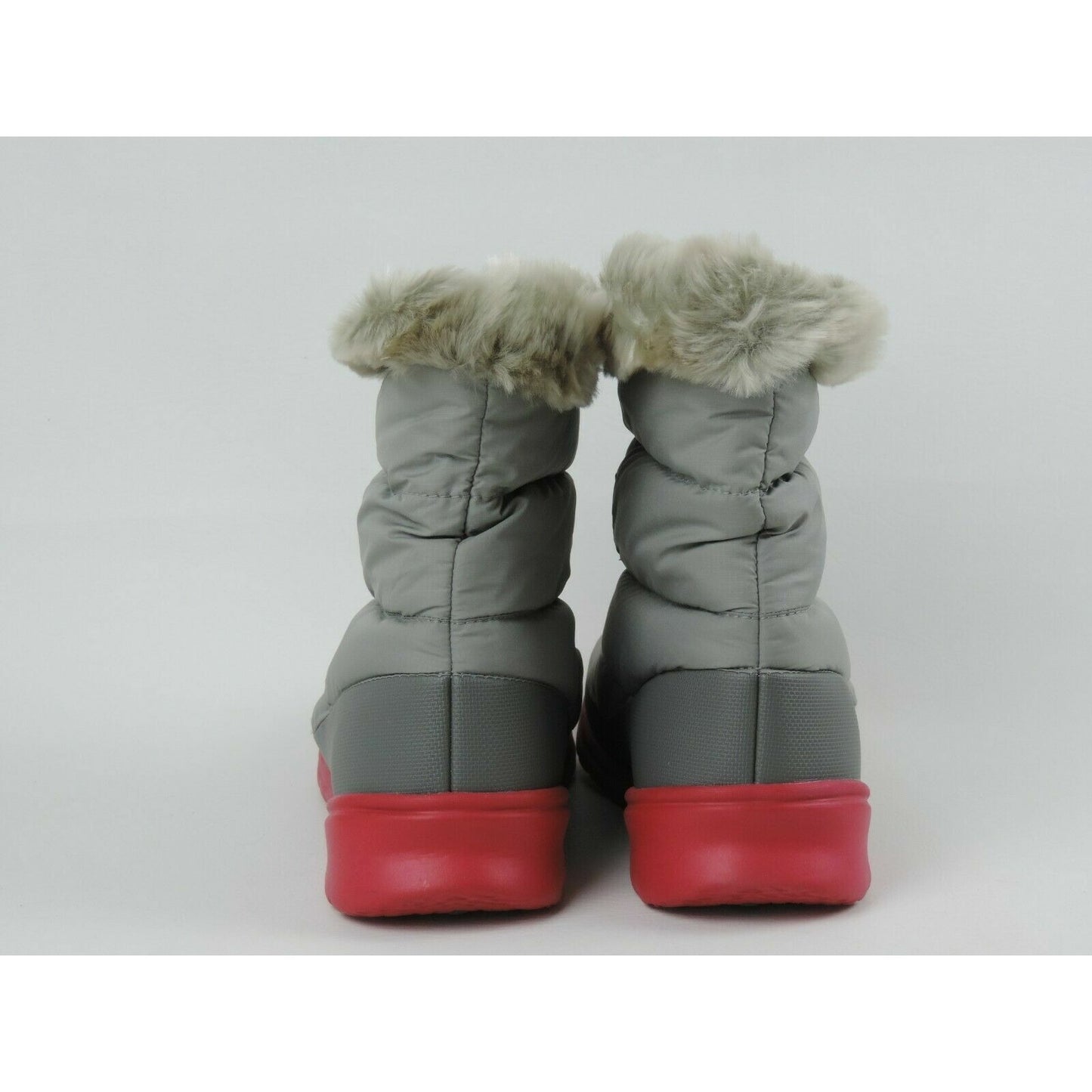 The North Face Nuptse Faux Fur IV Womens Bootie Grey Winter Waterproof Size 11