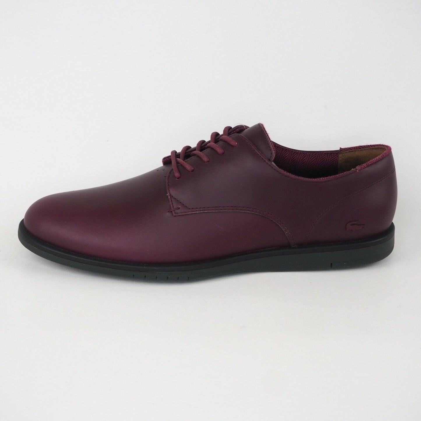 Lacoste LACCORD 417 1 Oxford Burgundy Casual Comfort Leather Mens Shoes Size 10