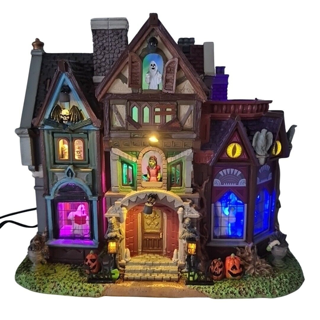 Lemax Spooky Town MADNESS MANOR 45205 Halloween Village LED Lights w/ Sound