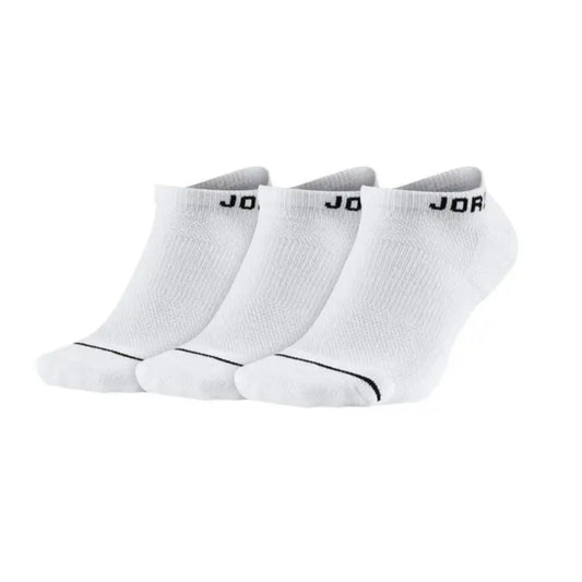 Nike Jordan Everyday No Show 3 Pack Socks DX9656 100 Dri-Fit White SZ Men 6-8