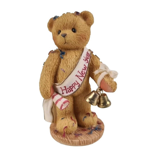 Enesco Cherished Teddies Newton Ringing In The New Year 272361 Figurine