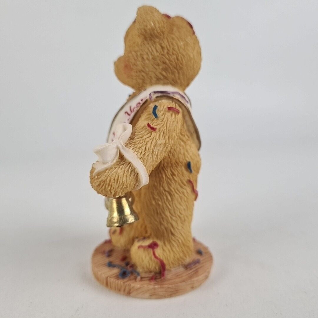 Enesco Cherished Teddies Newton Ringing In The New Year 272361 Figurine