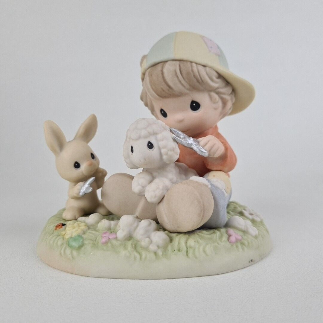 Precious Moments 539910 Shear Happiness And Hare Cuts Country Lane Figurine