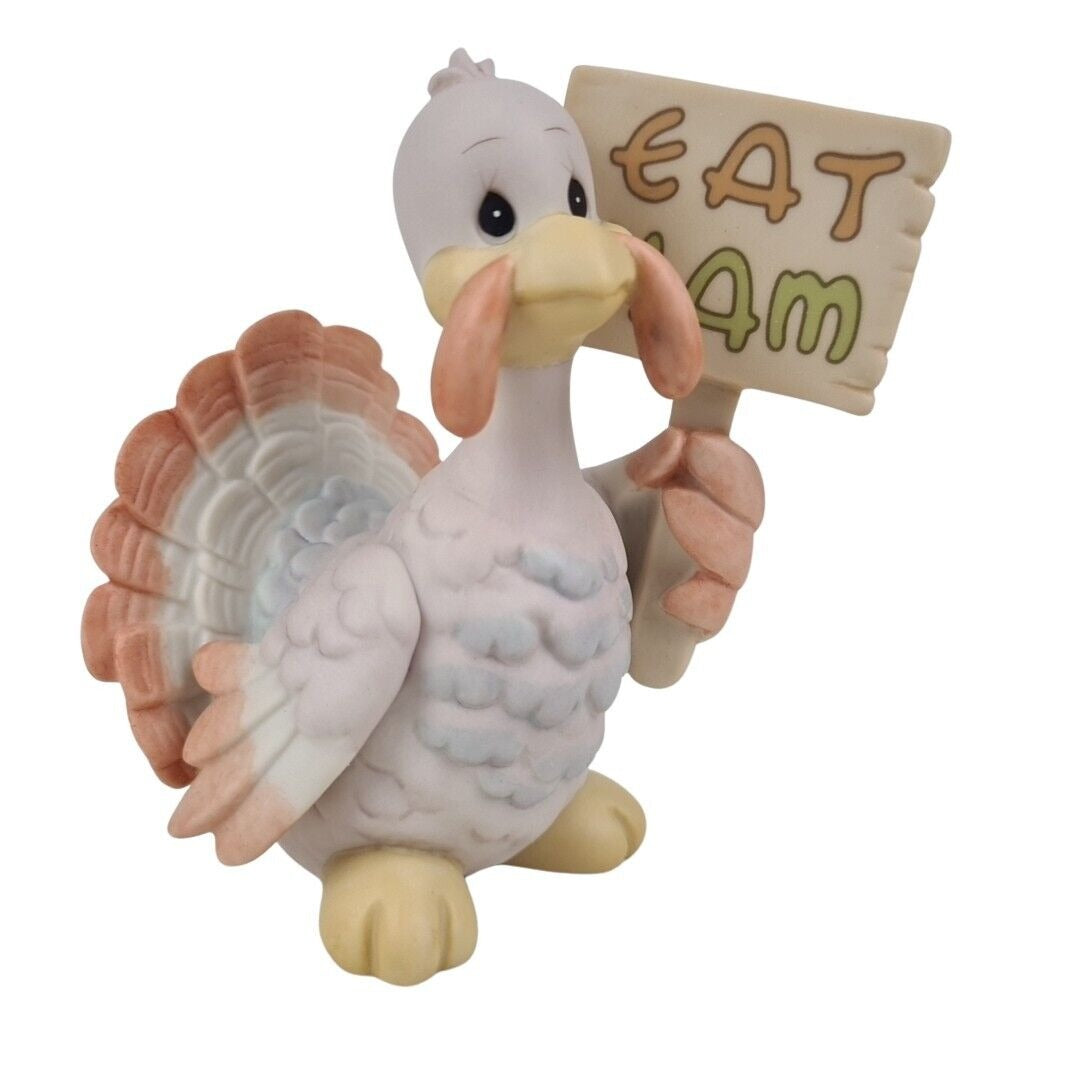 Precious Moments 587842 Country Lane "Eat Ham" Porcelain Turkey Figurine Rare