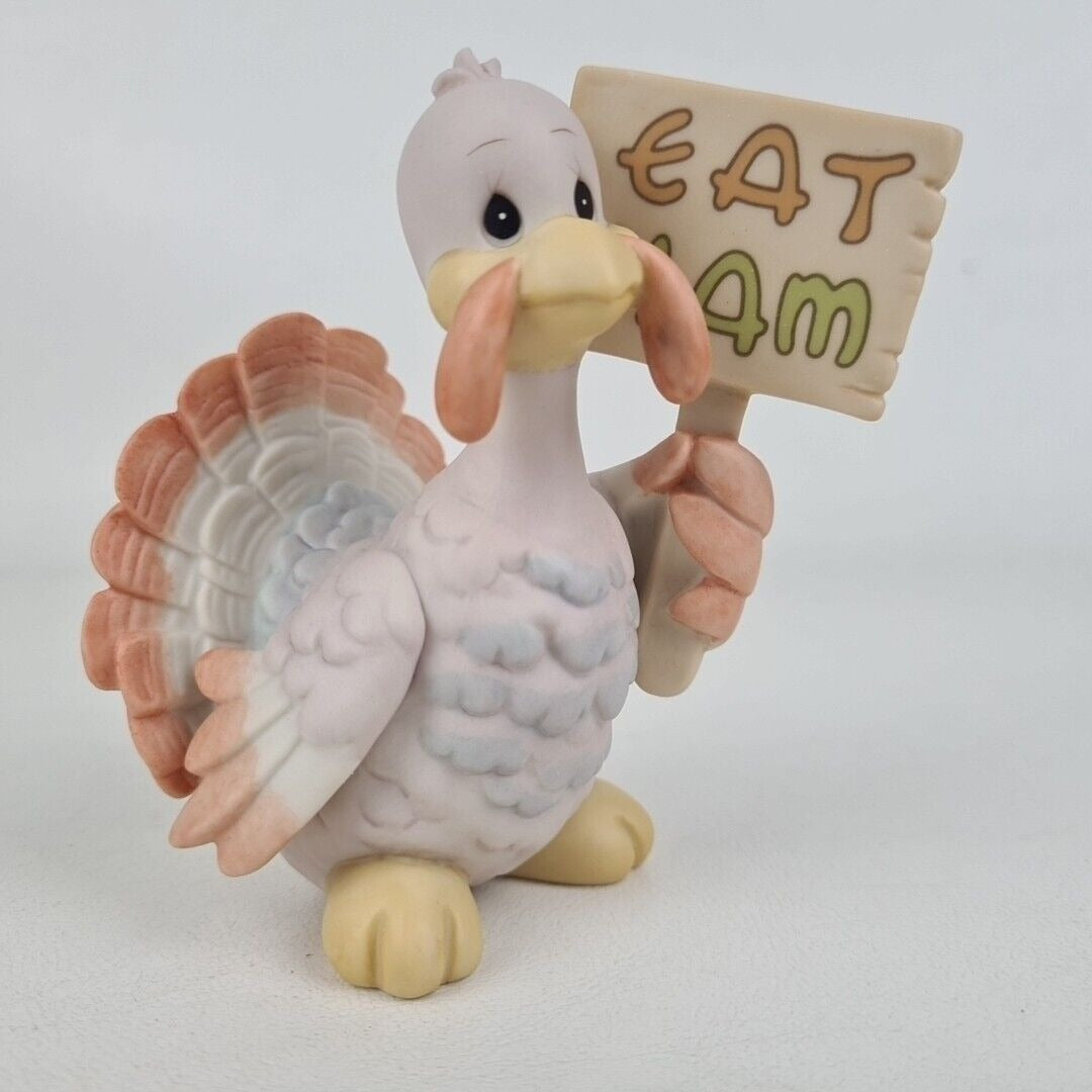 Precious Moments 587842 Country Lane "Eat Ham" Porcelain Turkey Figurine Rare