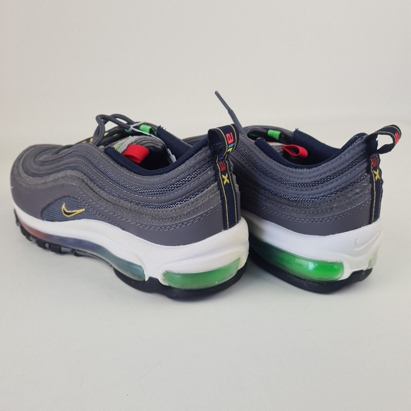 Nike Air Max 97 EOI GS DD2002 001 Grey Black Sneaker Unisex Shoe SZ 7 Y=8.5 Wmn