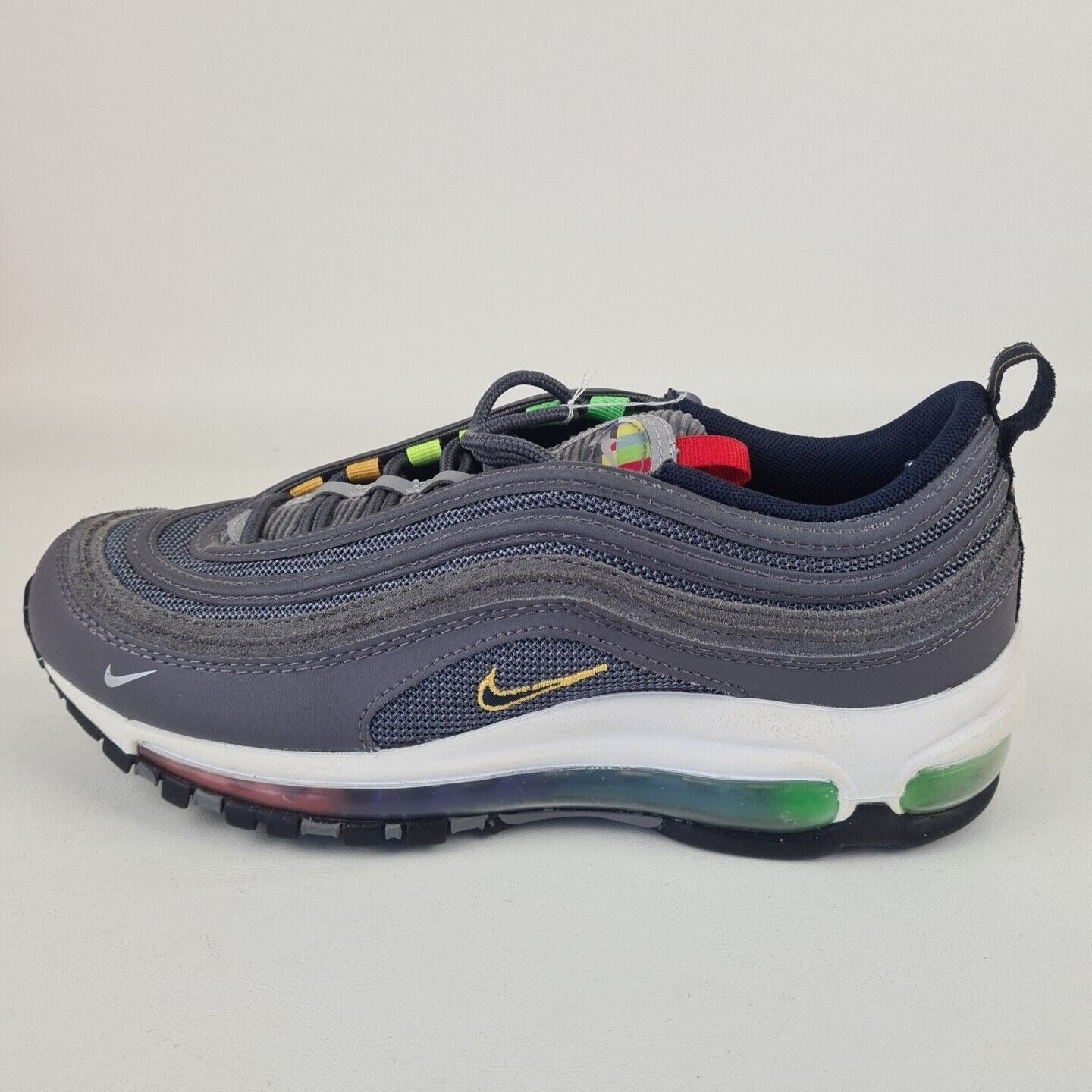 Nike Air Max 97 EOI GS DD2002 001 Grey Black Sneaker Unisex Shoe SZ 7 Y=8.5 Wmn