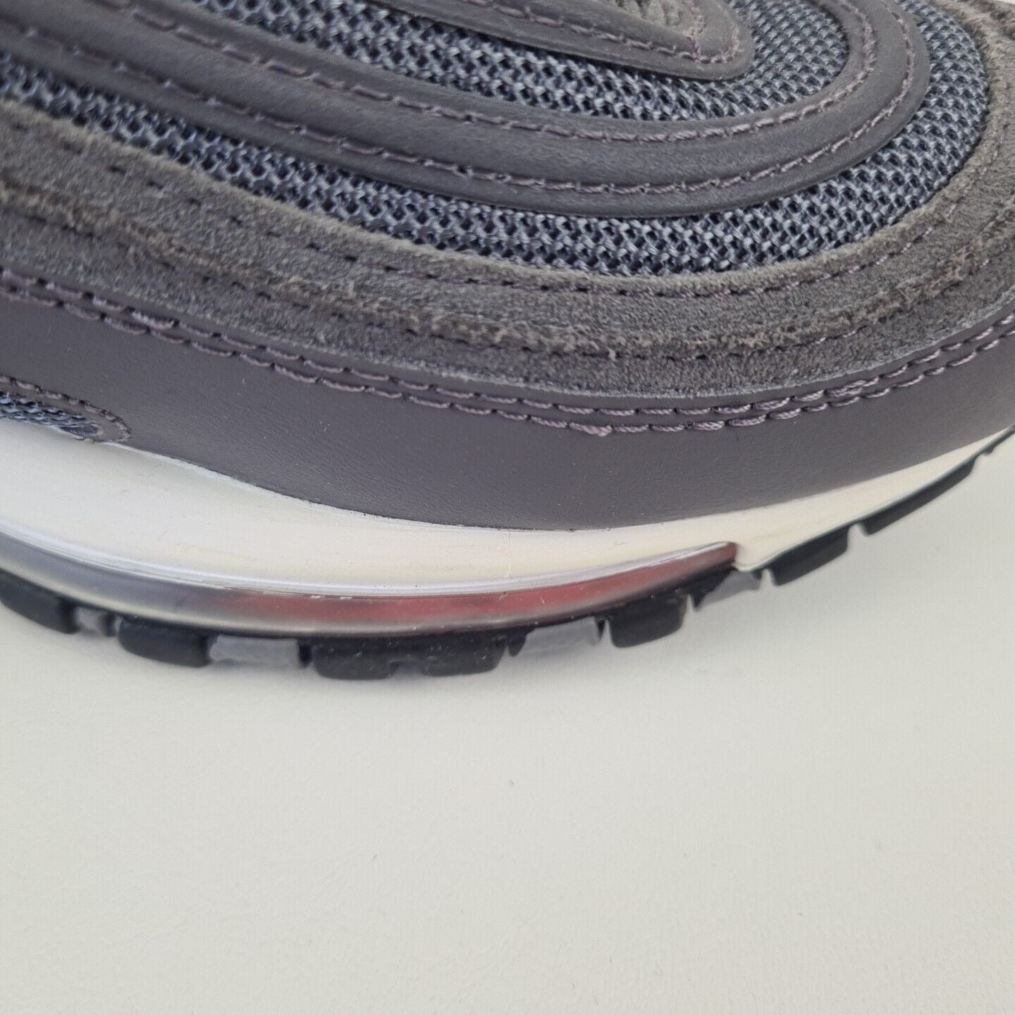 Nike Air Max 97 EOI GS DD2002 001 Grey Black Sneaker Unisex Shoe SZ 7 Y=8.5 Wmn