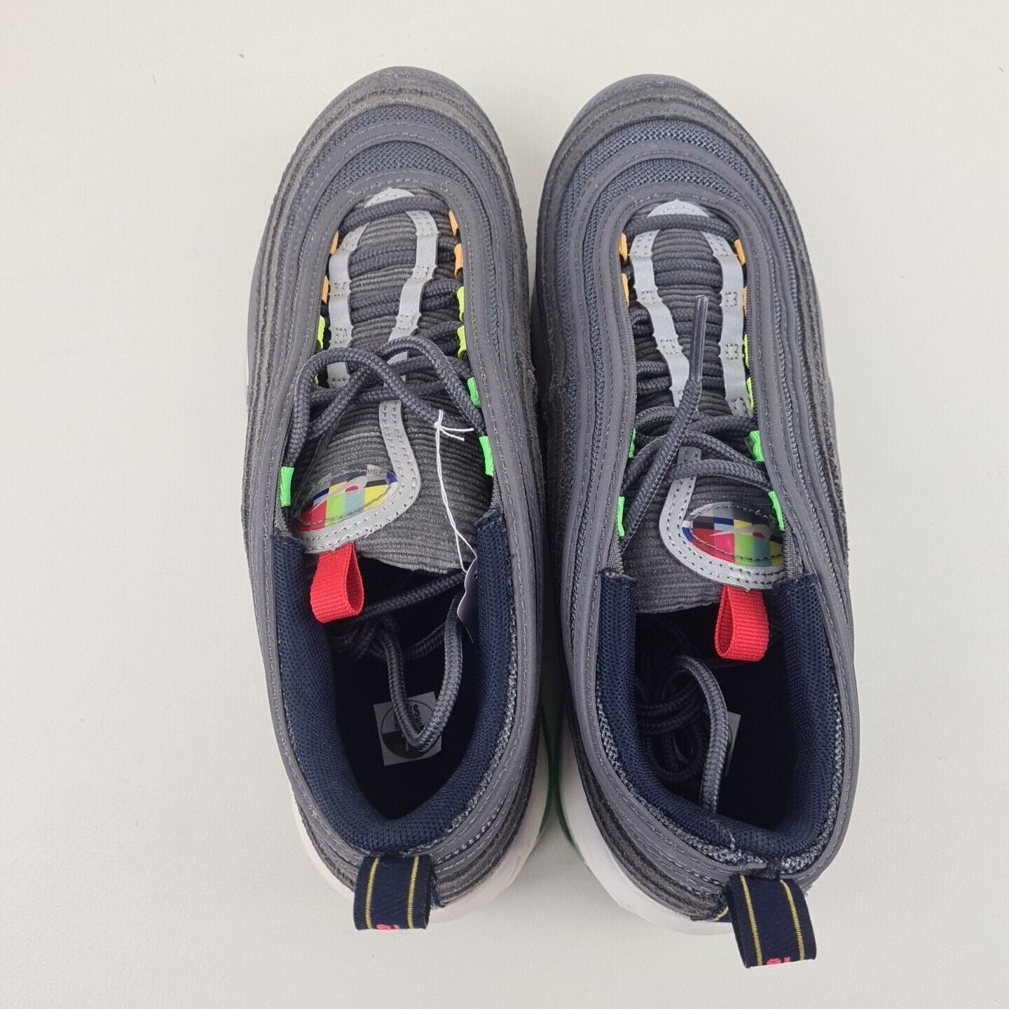 Nike Air Max 97 EOI GS DD2002 001 Grey Black Sneaker Unisex Shoe SZ 7 Y=8.5 Wmn