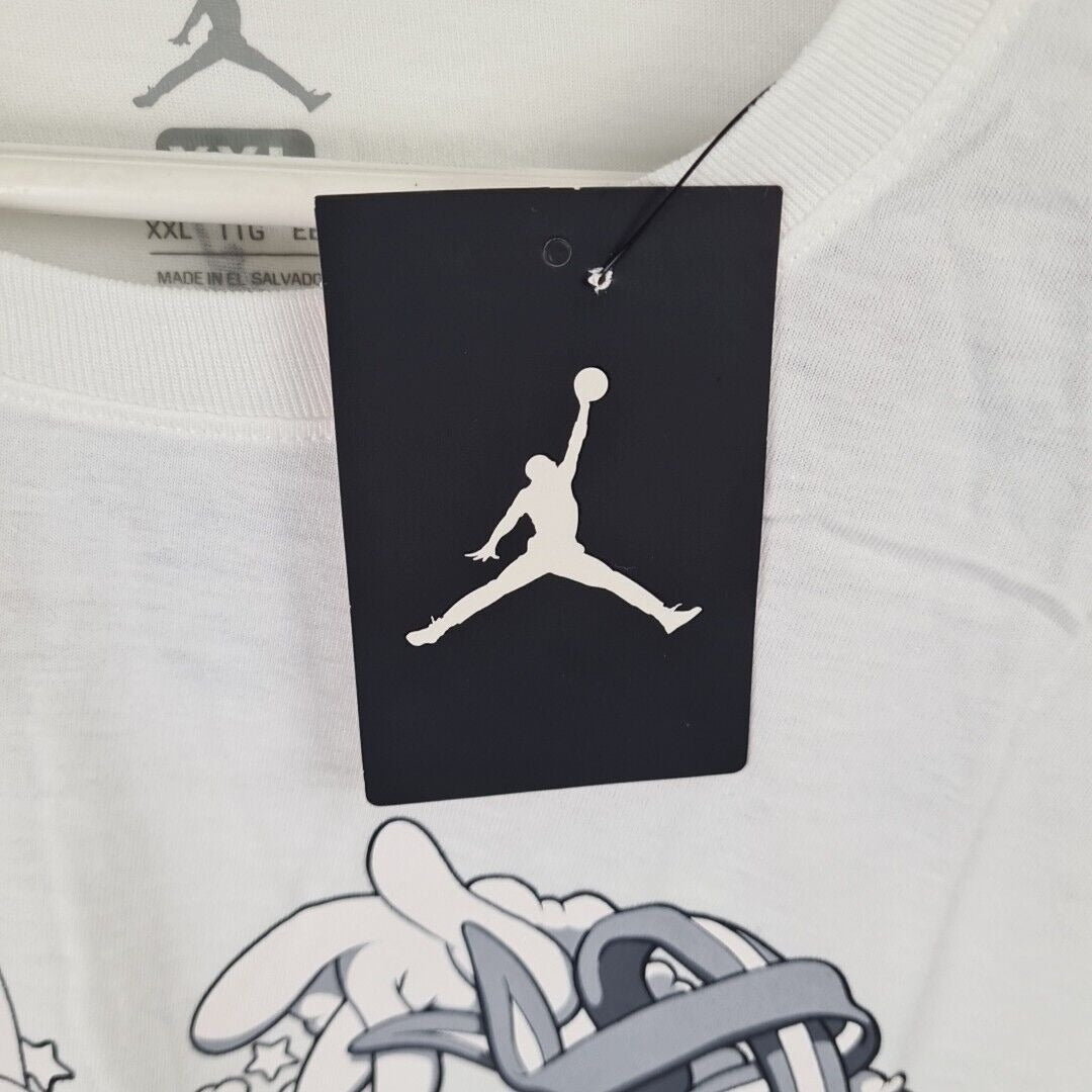 Nike Air Jordan 801558 100 Jumpman 23 Hands Retro Men T- Shirt White Size 2XL