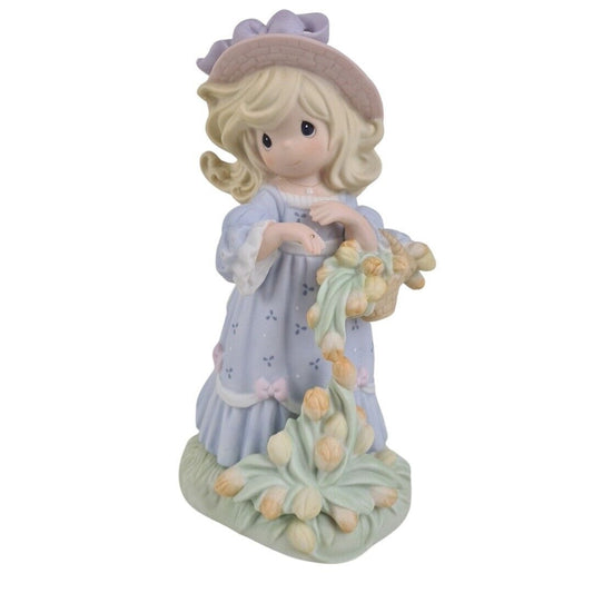 Precious Moments 129143 The Beauty of God Blooms Forever Girl Figurine Vntg