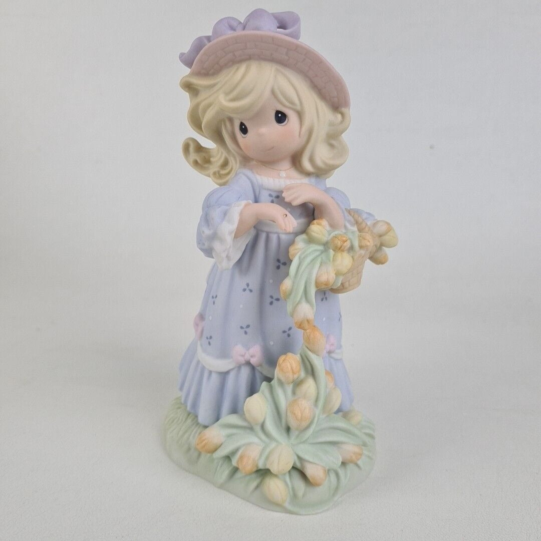 Precious Moments 129143 The Beauty of God Blooms Forever Girl Figurine Vntg