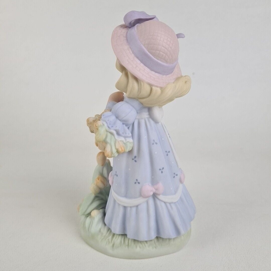 Precious Moments 129143 The Beauty of God Blooms Forever Girl Figurine Vntg