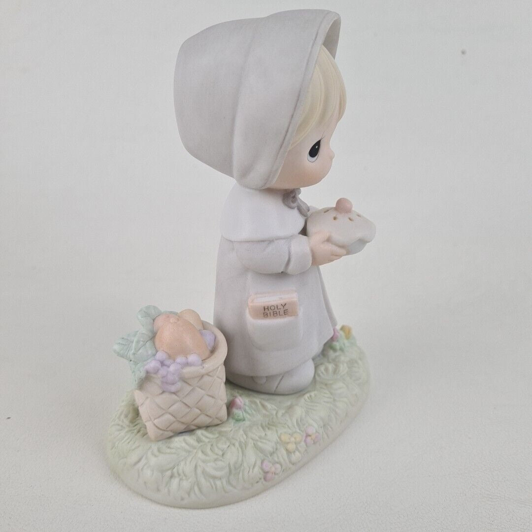 Precious Moments 110108 November Holy Bible Porcelain Collectible Figurine