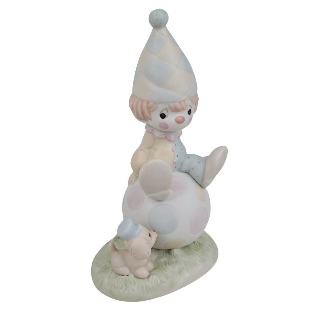 Precious Moments 12270 Lord Keep Me On The Ball Clown Porcelain Figurine Vntg