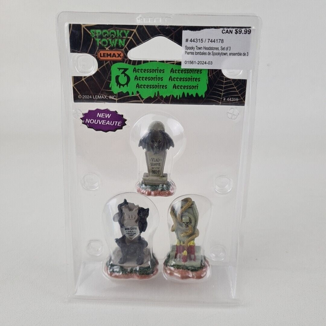 Lemax 44315 Spooky Town Halloween Village Accessory Spooky Town Headstones